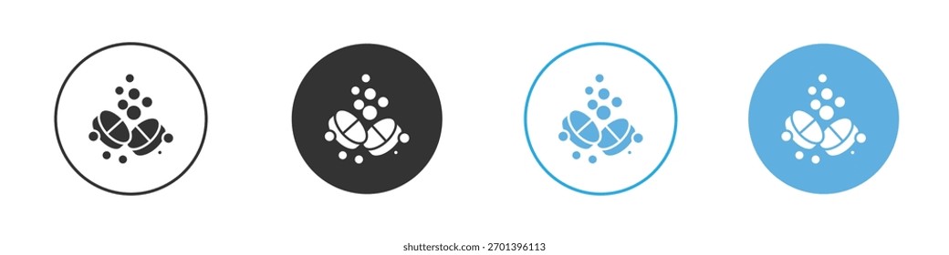 Soluble tablet icon. Graphic icon design template