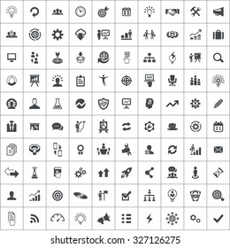 solution 100 icons universal set for web and mobile
