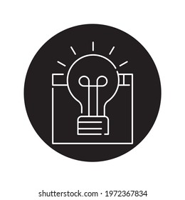Solution black glyph icon. Pictogram for web page, mobile app, promo. UI UX GUI design element. Editable stroke.