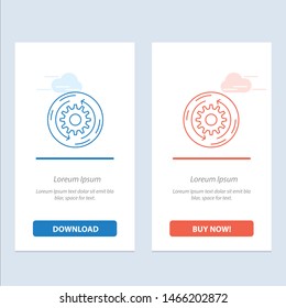 Solution, Business, Company, Finance, Structure  Blue and Red Download and Buy Now web Widget Card Template. Vector Icon Template background