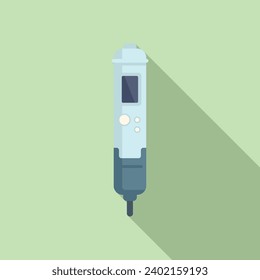Solution chemical ph meter icon flat vector. Medical experiment. Modern system