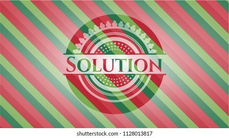 Solution christmas badge background.