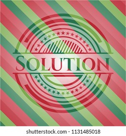 Solution christmas badge background.