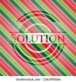 Solution christmas emblem background.
