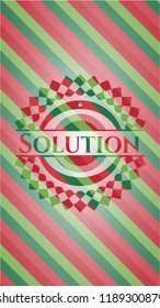 Solution christmas style badge..