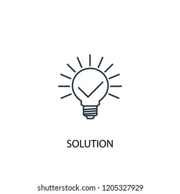 solution concept line icon. Simple element illustration. solution  concept outline symbol design. Can be used for web and mobile UI/UX