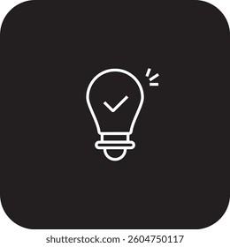 Solution Crisis management icon with black filled line style. idea, innovation, bulb, creative, lightbulb, lamp, strategy. Vector illustration