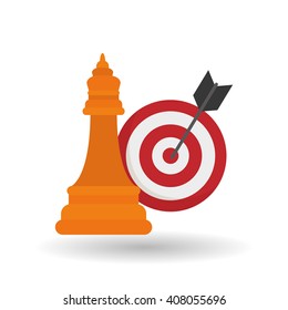 solution design over white background, vector illustration