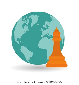 solution design over white background, vector illustration