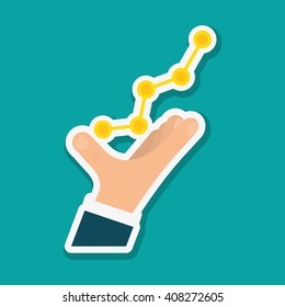 solution design over white background, vector illustration