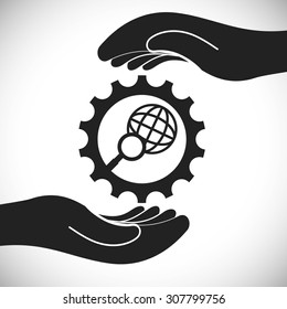 Solution digital design, vector illustration 10 eps graphic