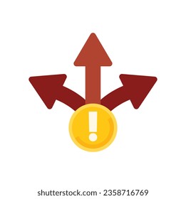 Solution direction icon flat vector. Creative business. Teamwork problem isolated