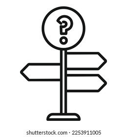 Solution direction icon outline vector. Creative problem. Design idea