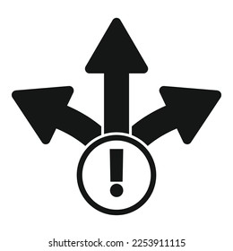 Solution direction icon simple vector. Creative business. Teamwork problem