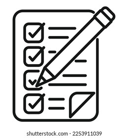 Solution to do list icon outline vector. People problem. Design idea