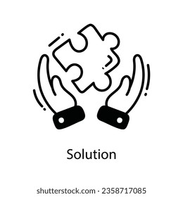 Solution doodle Icon Design illustration. Marketing Symbol on White background EPS 10 File