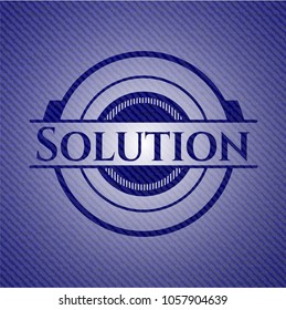 Solution emblem with jean high quality background