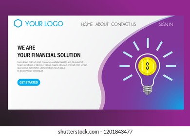 solution for financial landing page illustration