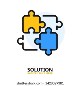 Solution Flat Icon. Vector Illustrator.