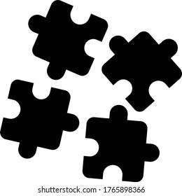 Solution, game, puzzle, strategy black icon