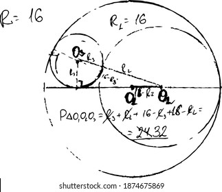 Solution of a geometric problem. Geometric problem with a circle.