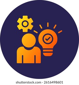 Solution Glyph Circle Gradient Icon