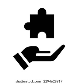 gráfico vectorial de ilustración de icono de glifo de solución