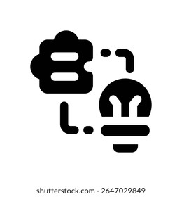 solution glyph icon. Strong and solid vector icon for websites, mobile interfaces, presentations, and visual branding. High quality and easy to edit.