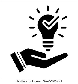 Ilustración vectorial de icono de glifo de solución