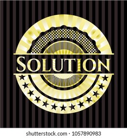 Solution gold emblem or badge