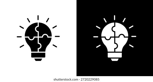 Solution icon black and white filled.