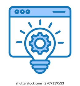 Icono de solución Azul Dualtone Diseño Ilustración vectorial