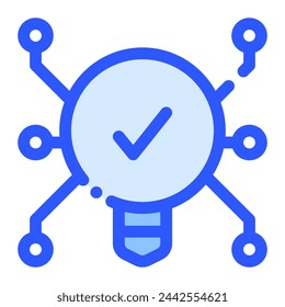 solution icon in bluetone style