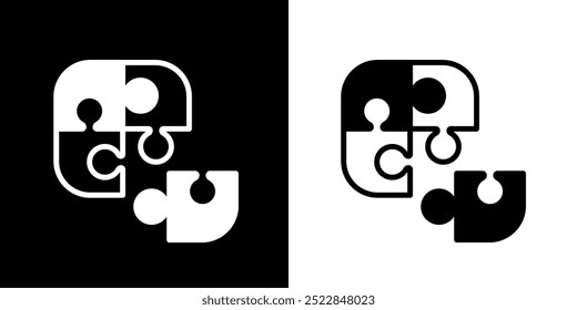 Icono de solución. Icono de negocio. Negocios en línea. Icono negro. Icono de silueta