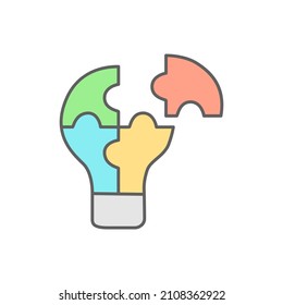 Solution Icon in color icon, isolated on white background 