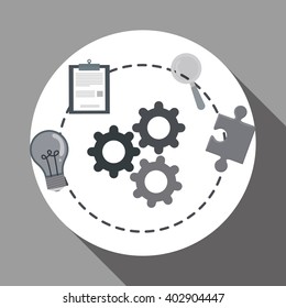 Solution icon design , vector illustration