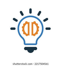 Solution icon. Editable vector logo.