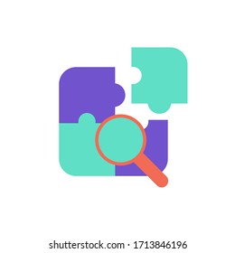 solution icon flat design vector illustration. isolated on white background