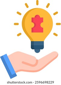 Solution Icon Flat Vector Illustration