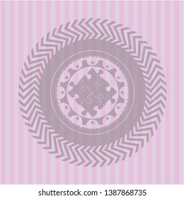 solution icon inside badge with pink background