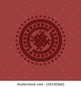solution icon inside badge with red background