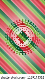 solution icon inside christmas badge.