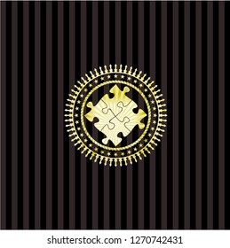 solution icon inside gold badge or emblem