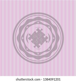 solution icon inside pink icon or emblem