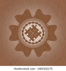 solution icon inside wood emblem. Retro