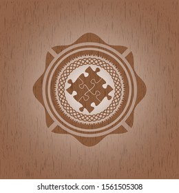 solution icon inside wood emblem. Retro