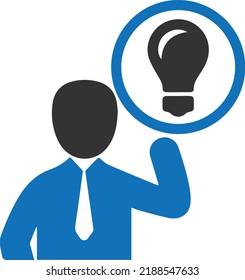 Solution icon, intelligent symbol vector