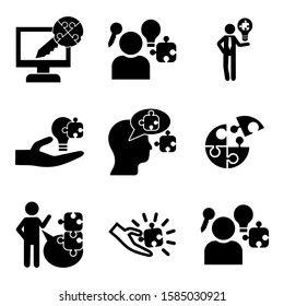 solution icon isolated sign symbol vector illustration - Collection of high quality black style vector icons
