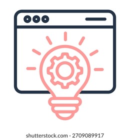 Solution Icon Line Color Design Vector Illustration