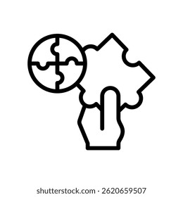 Solution Icon Line Vector Illustration